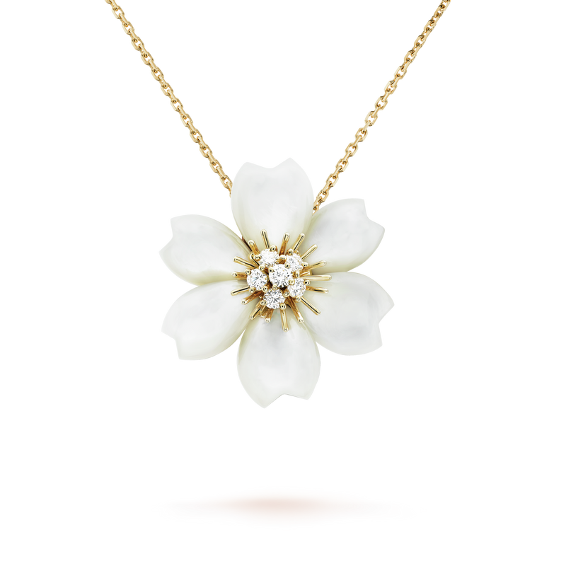 18K Rose De Noël Clip Pendant Necklace