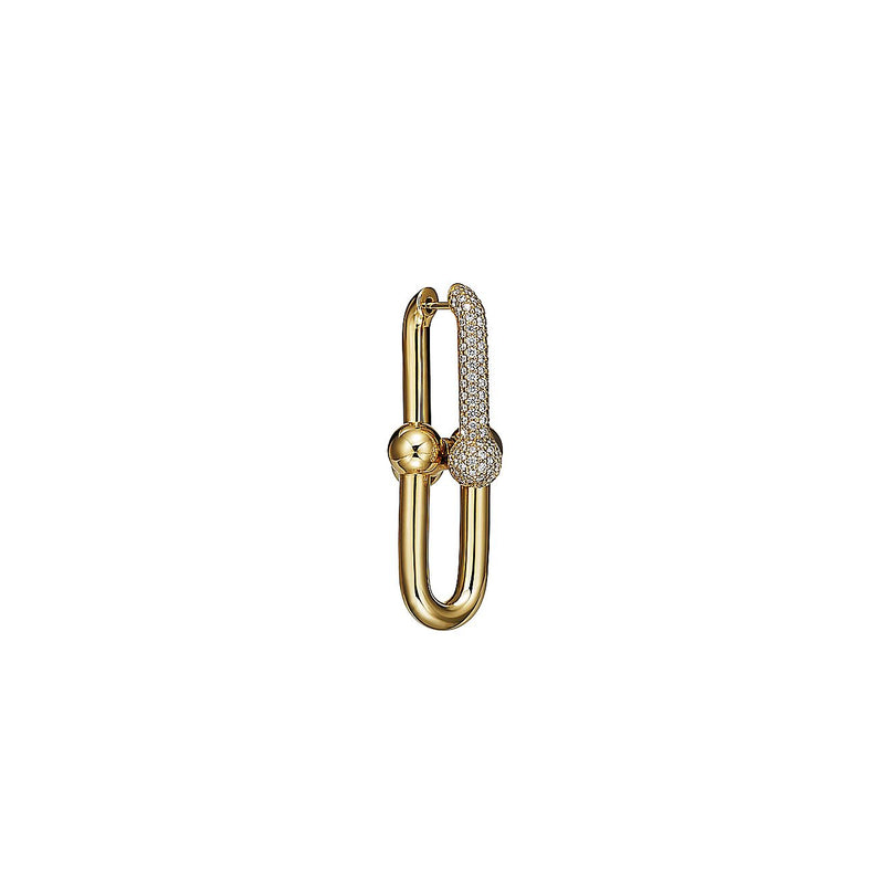18K T HardWear Large Link Diamonds Earrings