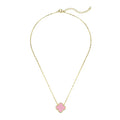 Four Pink Leaf Clover Necklace