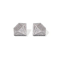 Diamond-Shaped Zircon Earrings
