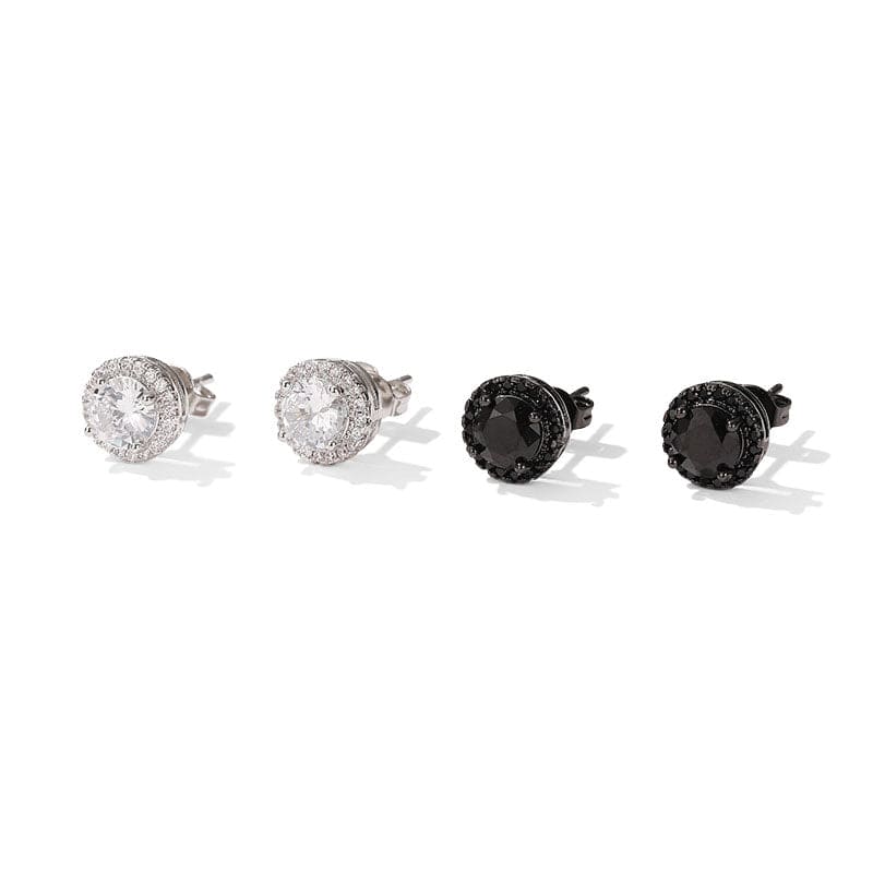 Round & Square Zircon Earrings