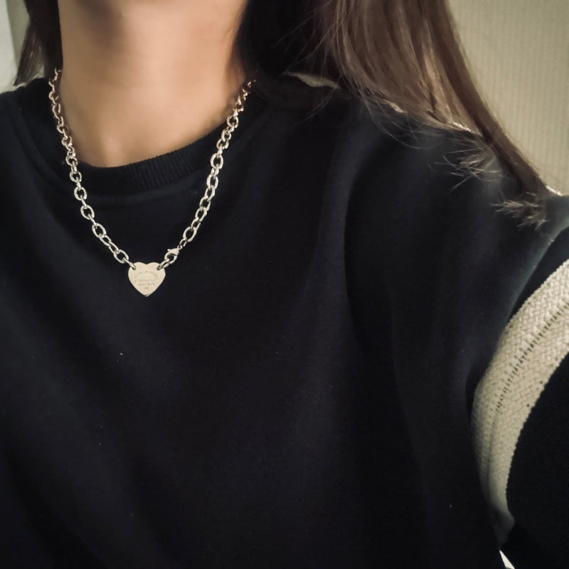 18K Return to Tiffany Heart Tag Chain Link Necklace