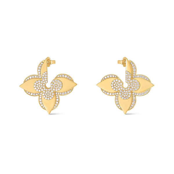 18K Louis Medaillon Earrings