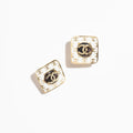 18K CHANEL Vintage CC Earrings