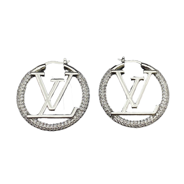 18K Louis Louise Hoop Diamond Earrings