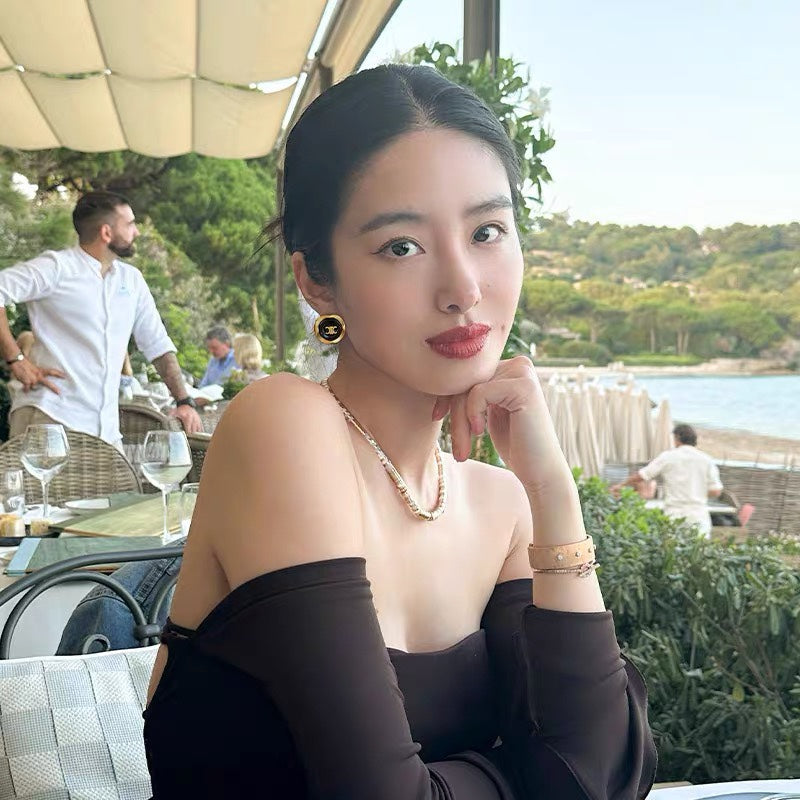 18k Triomphe Pearl Earrings